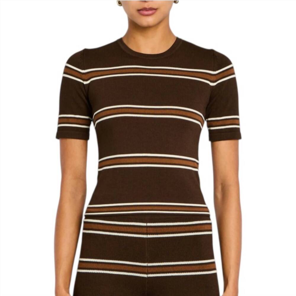 NEW SER.O.YA ry knit top in brown